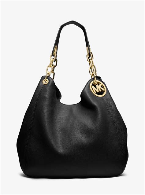 michael kors women's fulton large leather shoulder bag|fulton leather shoulder bag.